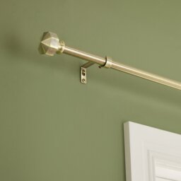 Argos Home Extendable Metal Octagon Brass Curtain Pole - 165 - 300cm
