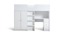 Habitat Jackson Shorty Highsleeper Bed Frame With Mattress - White - thumbnail 2