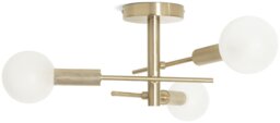 Habitat Globe Ribbed Metal Bathroom Ceiling Light - Brass - thumbnail 2