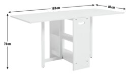 Argos Home Toby Folding 4 - 6 Seater Dining Table - White - thumbnail 2