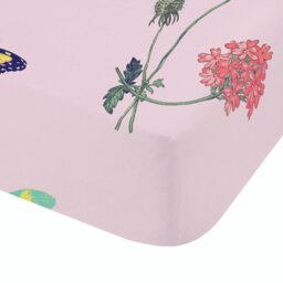 RHS Butterfly Garden Pink Fitted Sheet - Single - thumbnail 2