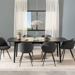 Furniture To Go Montreux Ext 6 Seater Dining Table - Black - thumbnail 1