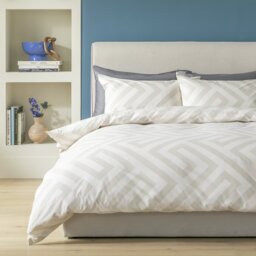 Habitat Geo Print Beige Bedding Set - Double - thumbnail 1