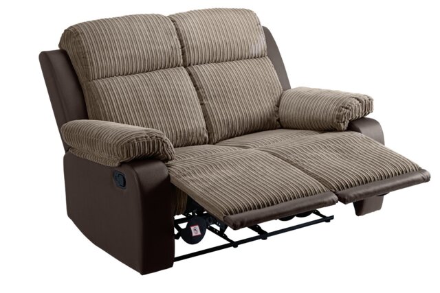 Argos Home Bradley Fabric 2 Seater Recliner Sofa - Natural - image 1