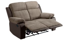 Argos Home Bradley Fabric 2 Seater Recliner Sofa - Natural - thumbnail 1