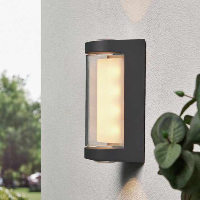 Zink CURV IP54 Anthracite LED Outdoor Wall Light - image 1
