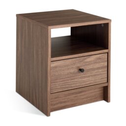 Argos Home Malibu 1 Drawer Bedside Table - Walnut - thumbnail 2