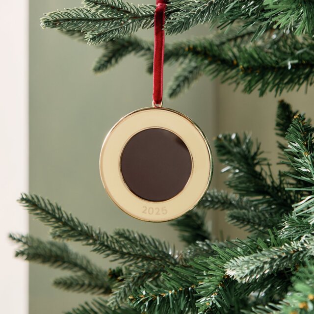 Habitat Single Gold Round Photo Frame Christmas Decoration - image 1