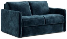 Jay-Be Slim Velvet 2 Seater Sofa Bed - Ink Blue - thumbnail 1