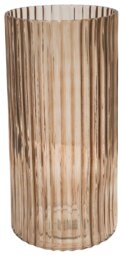 Ivyline Daphne Ribbed Glass Vase - Apricot
