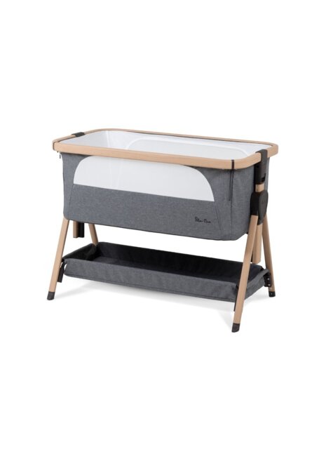 Silver Cross Lunar Bedside Crib - Whisper Grey - image 1