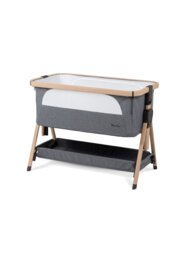 Silver Cross Lunar Bedside Crib - Whisper Grey