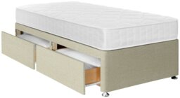 Argos Home Dalham Memory Single 2 Drawer Divan Bed - Natural - thumbnail 1