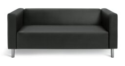 Argos Home Moda Fabric 3 Seater Sofa - Black