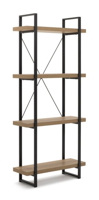Argos Home Loft Living Tall Steel Bookcase - Oak - image 1