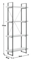 Argos Home Loft Living Tall Steel Bookcase - Oak - thumbnail 2