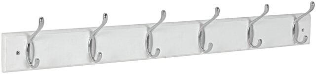 Habitat 6 Piece Double Chrome Coat Hooks - White - image 1