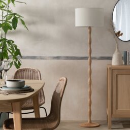 Habitat Bobbin Ash Wood Stick Floor Lamp - Natural - thumbnail 1