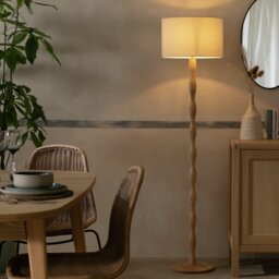 Habitat Bobbin Ash Wood Stick Floor Lamp - Natural - thumbnail 2