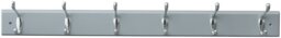 Habitat Pack of 6 Double Coat Hooks - Grey - thumbnail 2
