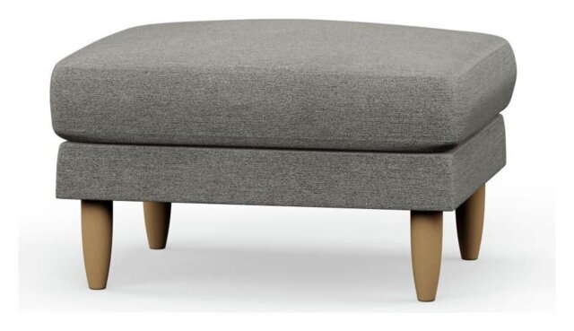 Hutch Fabric Footstool - Dove Grey - image 1