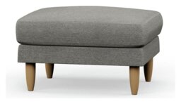 Hutch Fabric Footstool - Dove Grey - thumbnail 1