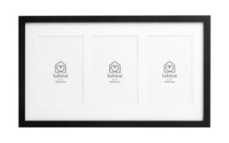 """Habitat Single Mount Triple Black Photo Picture Frame - 4x6""""""" - thumbnail 2