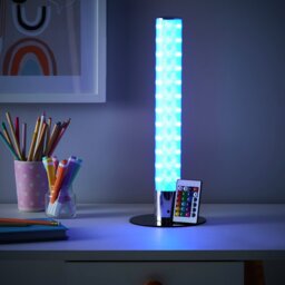 Glow Kids Shimmer LED Cylinder Table Lamp - Multicoloured - thumbnail 2