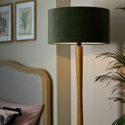 Habitat Green Velvet Easy Fit Lampshade - 49cm - thumbnail 2