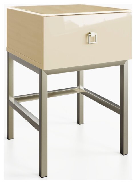 Frank Olsen Lyra 1 Drawer Side Table - Antique White - image 1