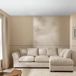 Argos Home Harry Cord Right Hand Corner Chaise Sofa - Stone - thumbnail 1