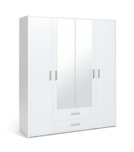 Argos Home Oslo 3 Piece 4 Door Wardrobe Set - White - image 1
