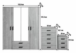 Argos Home Oslo 3 Piece 4 Door Wardrobe Set - White - thumbnail 2
