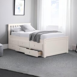 Julian Bowen Maisie Trundle Day Bed & 2 Mattresses - Off White - thumbnail 2