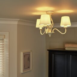 Argos Home Twist Metal Semi Flush Ceiling Light - Cream - thumbnail 2