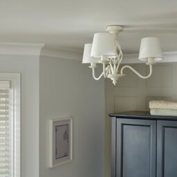 Argos Home Twist Metal Semi Flush Ceiling Light - Cream - thumbnail 1