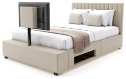 XR Living Maisie Double TV LED Bed Frame - Natural Stone - thumbnail 2