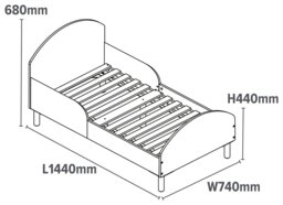 Liberty House Toddler Bed - White - thumbnail 2
