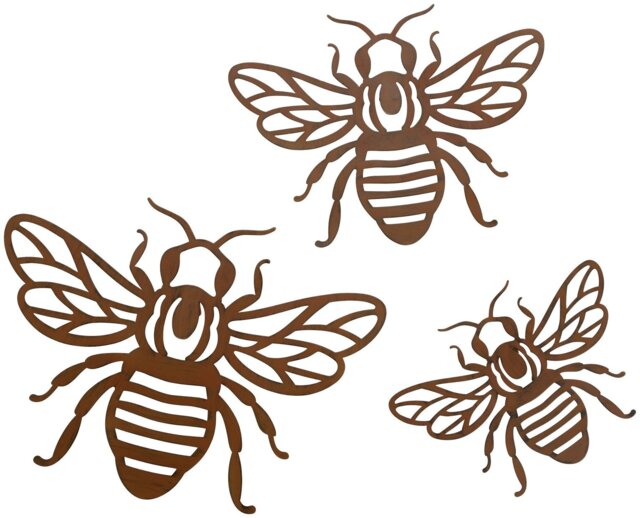 Habitat Bee Metal Garden Wall Art - image 1