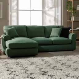 Argos Home Lisbon Fabric Left Hand Corner Chaise Sofa - Green - thumbnail 1