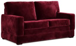 Jay-Be Urban Velvet 2 Seater Sofa Bed - Burgundy - thumbnail 1