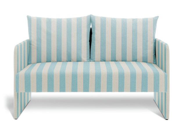 Argos Home Dixon Fabric 2 Seater Sofa in a Box -Blue & White - image 1