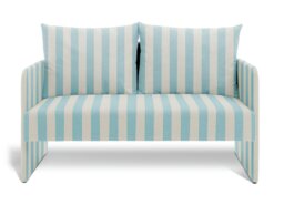 Argos Home Dixon Fabric 2 Seater Sofa in a Box -Blue & White - thumbnail 1