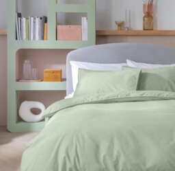 Habitat Cotton Textured Print Sage Bedding Set - King size - thumbnail 1