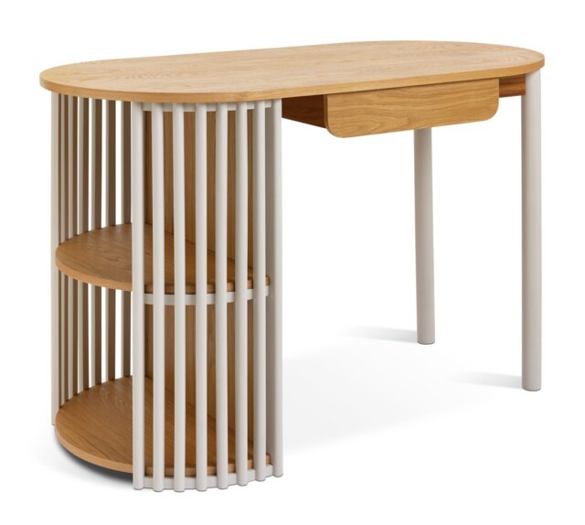 Habitat Rita 1 Drawer Office Desk -  Natural - image 1