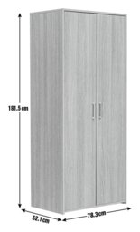 Argos Home Oslo 2 Door Wardrobe - White - thumbnail 2