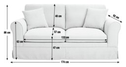 Habitat Tessa Fabric 2 Seater Sofa Bed - Natural - thumbnail 2