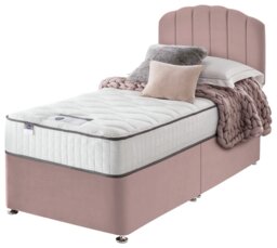 Silentnight Middleton Single Memory Divan Bed - Pink - thumbnail 1