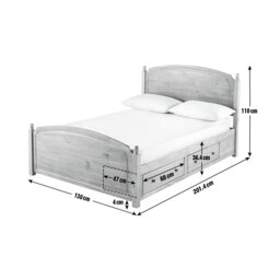 Argos Home Emberton Small Double Wooden Bed Frame - Pine - thumbnail 2