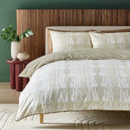 Habitat x Scion Cotton Swim Swam Swan Bedding Set - Double